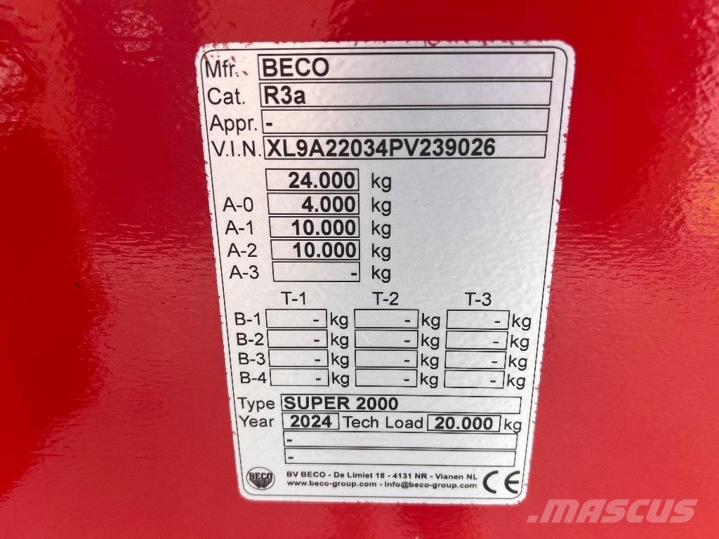 Beco Super 2000 Wywrotki rolnicze