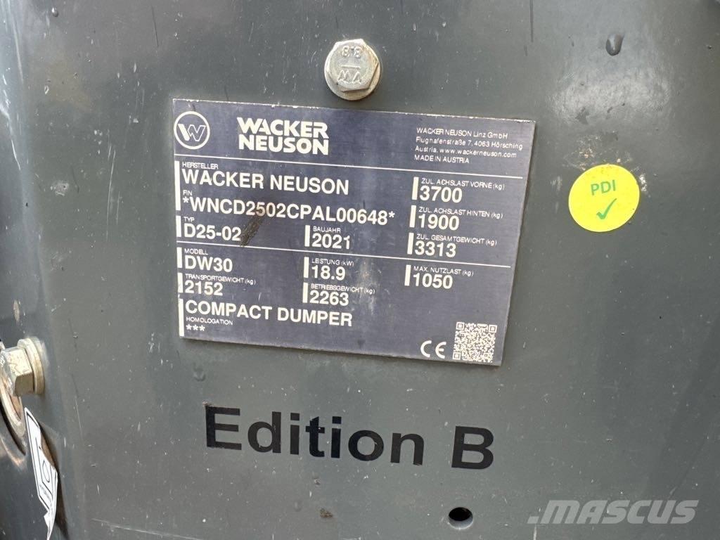 Wacker Neuson DW30 Wozidła kolebkowe