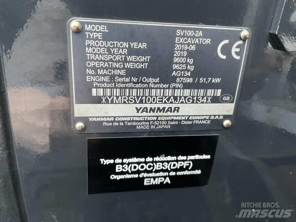 Yanmar SV100-2A Midikoparki  7t - 12t