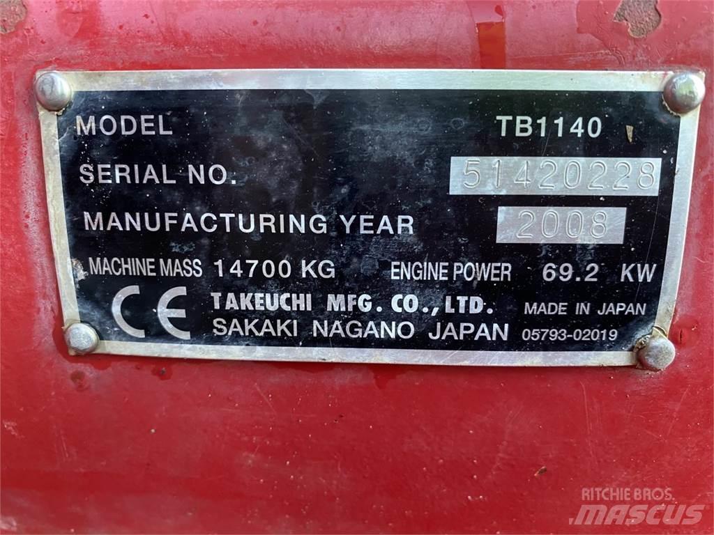 Takeuchi TB1140 Koparki gąsienicowe