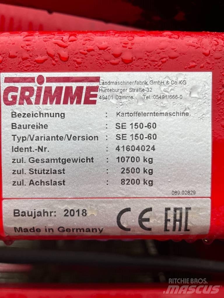 Grimme SE 150-60 NB Kombajny ziemniaczane i kopaczki
