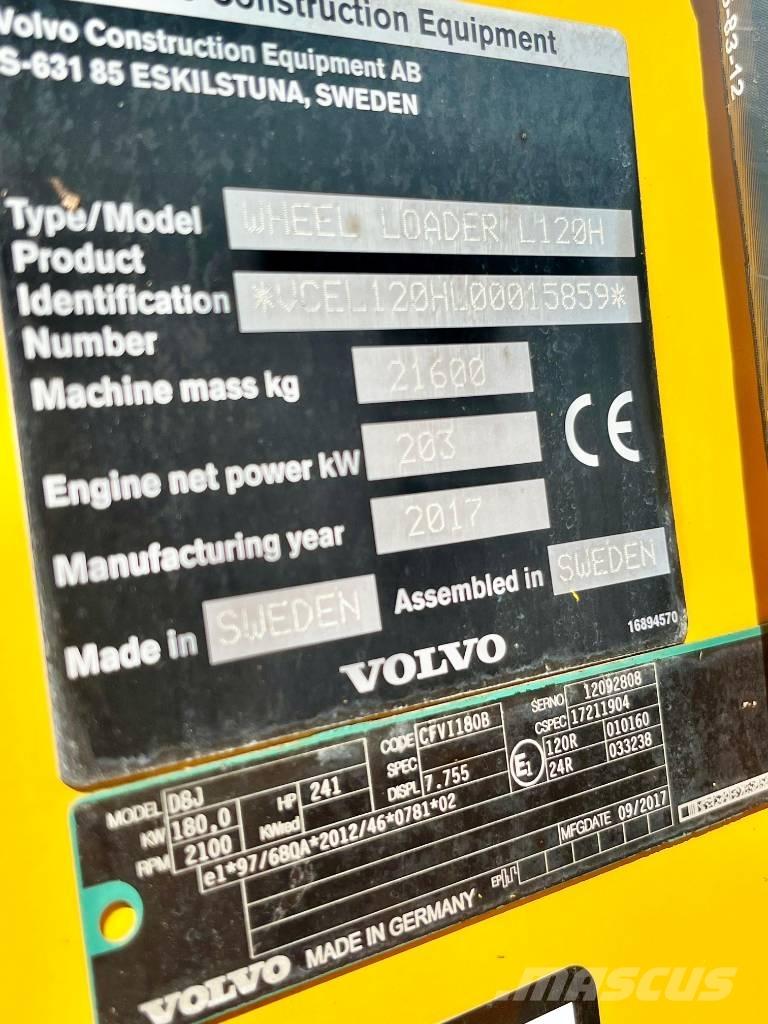 Volvo L 120 H Ładowarki kołowe