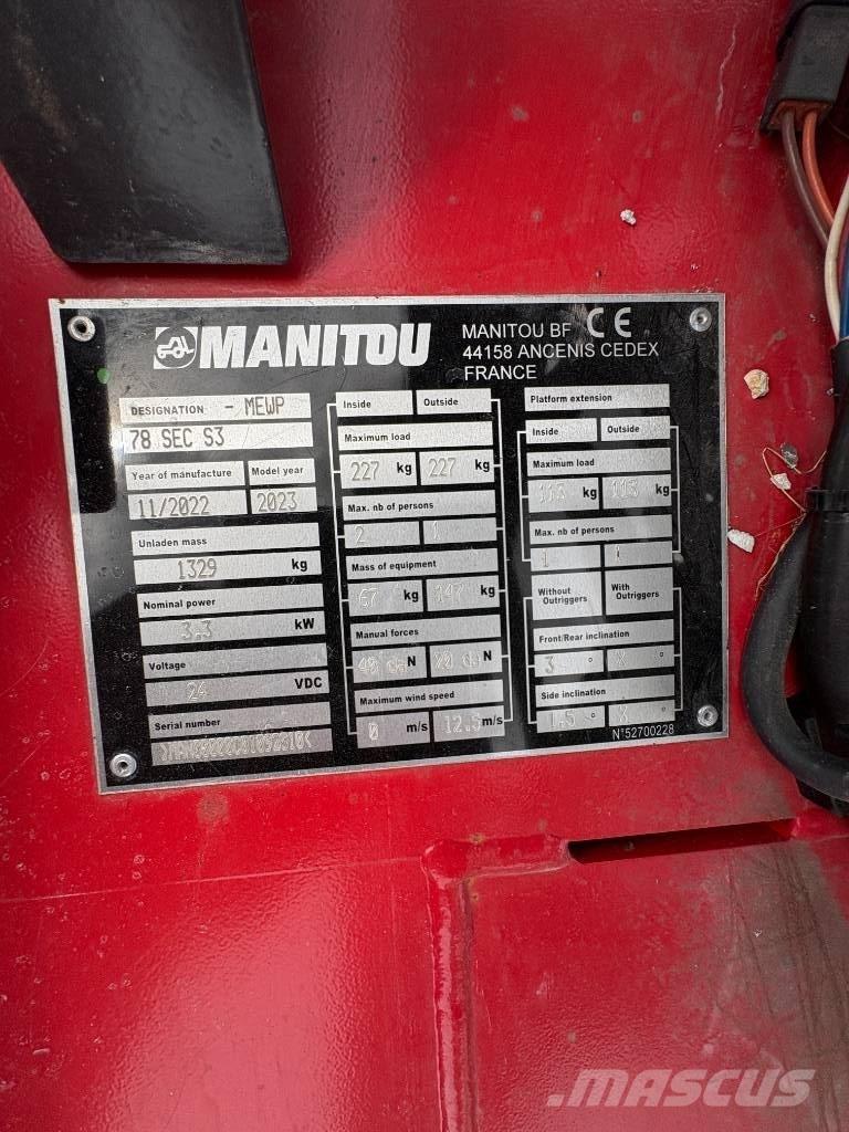 Manitou 78 SEC Podnośniki nożycowe