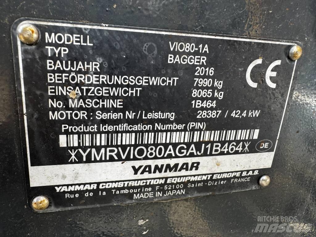 Yanmar ViO80-1A Midikoparki  7t - 12t
