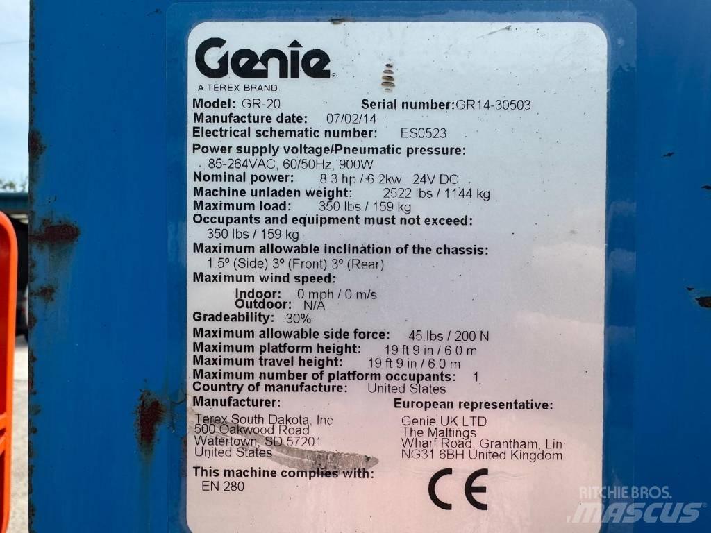 Genie GR 20 Podnośniki masztowe