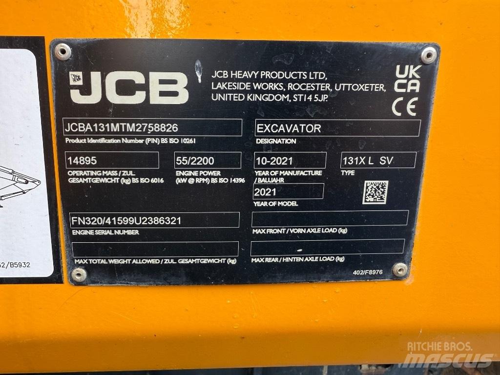 JCB 131X L SV Koparki gąsienicowe