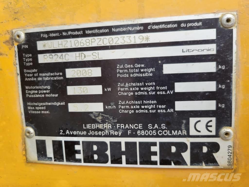 Liebherr R924 C SL Koparki gąsienicowe