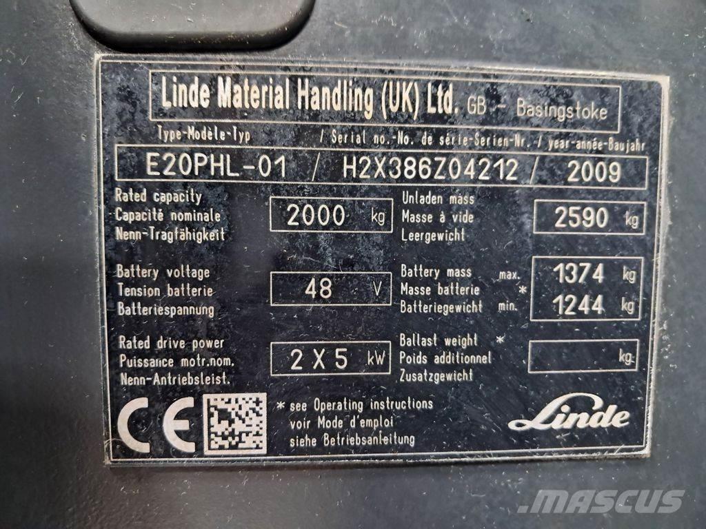 Linde E20PHL-01 Wózki elektryczne