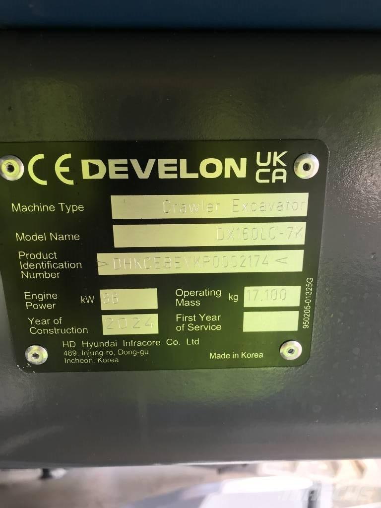 Develon DX160LC-7K Koparki gąsienicowe