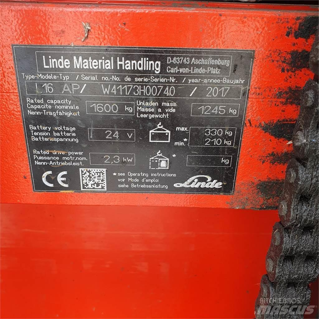 Linde L16AP Wózki widłowe unoszące z dyszlem