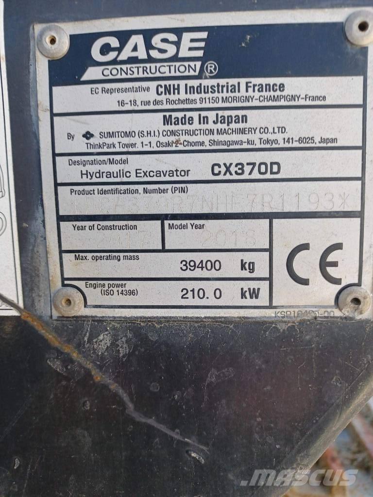 CASE CX 370 D Koparki gąsienicowe