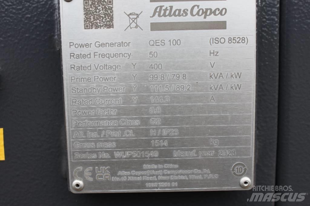 Atlas Copco QES 100 Agregaty prądotwórcze Diesla