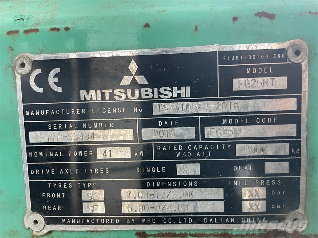 Mitsubishi FG25T Wózki LPG