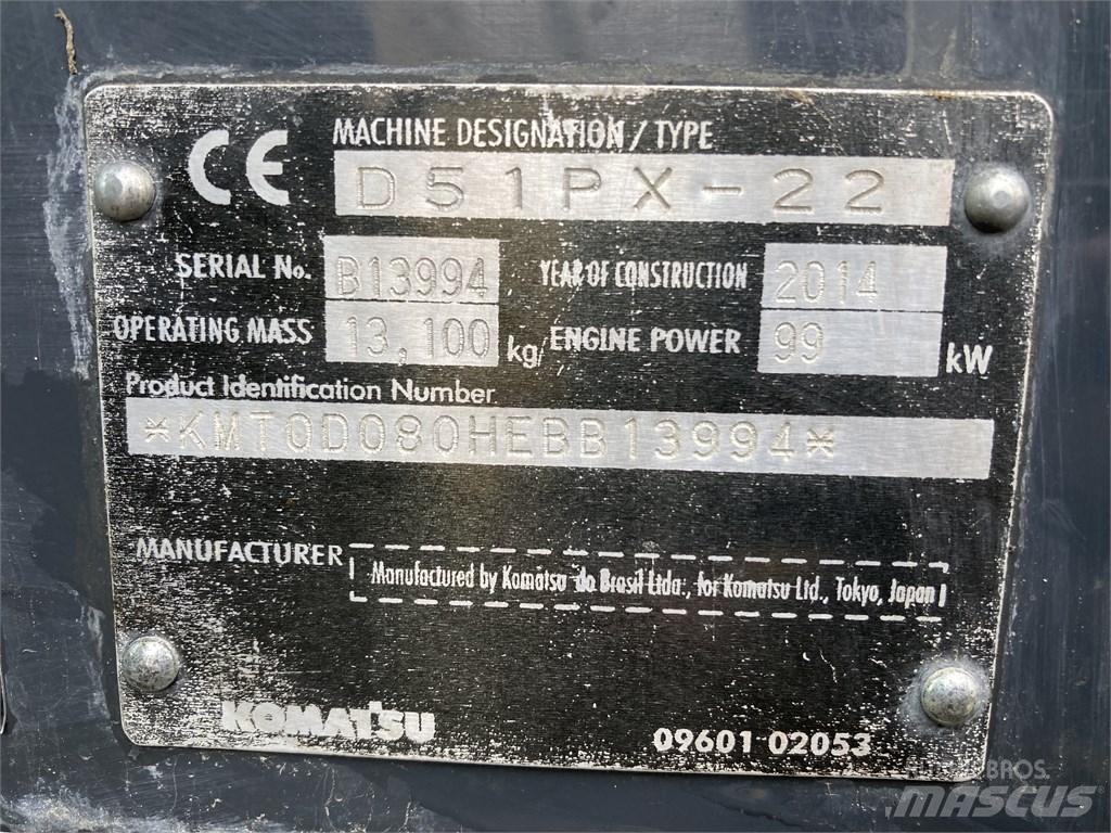 Komatsu DX 51 PX 22 Spycharki gąsienicowe