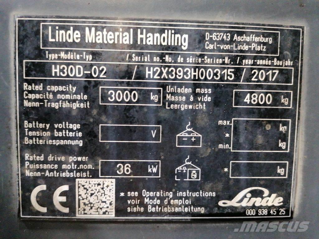Linde H30D-02 Wózki Diesla