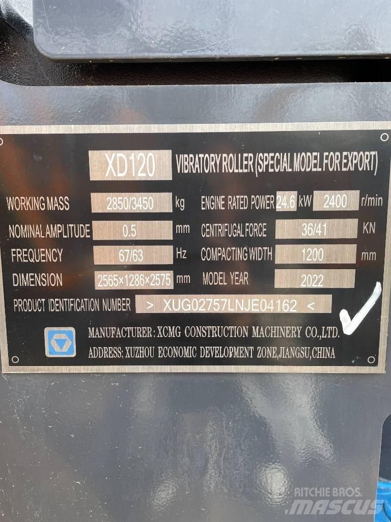 XCMG XD120 Walce dwubębnowe