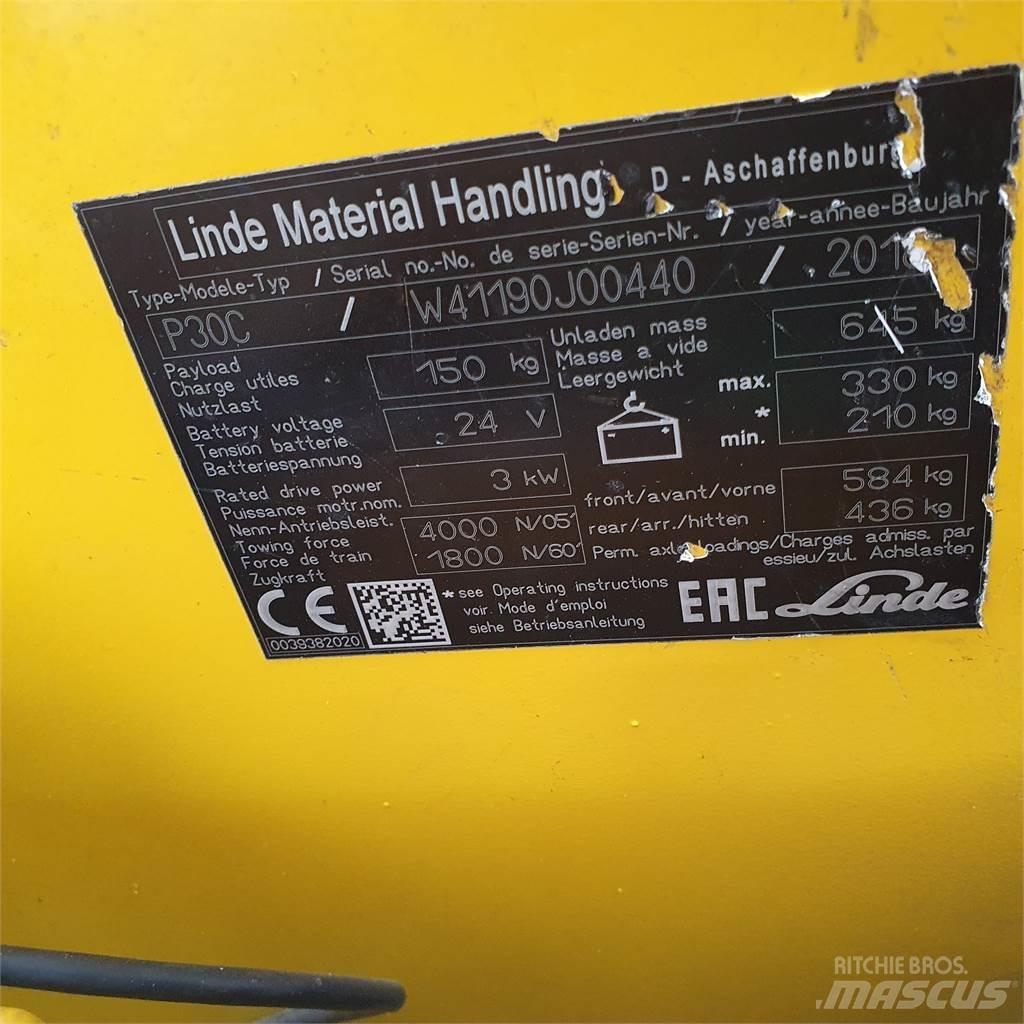 Linde P30C Wózki widłowe samochodowe ciągnące
