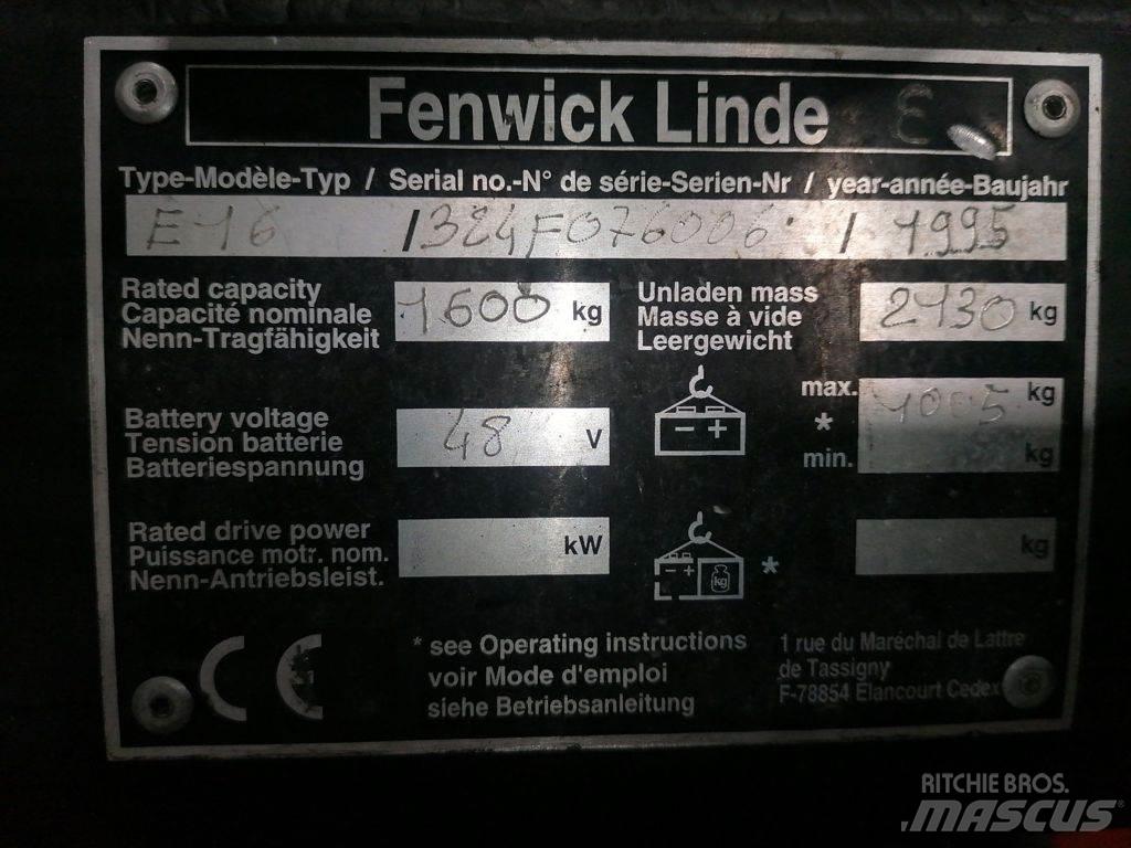 Linde E16 Wózki elektryczne