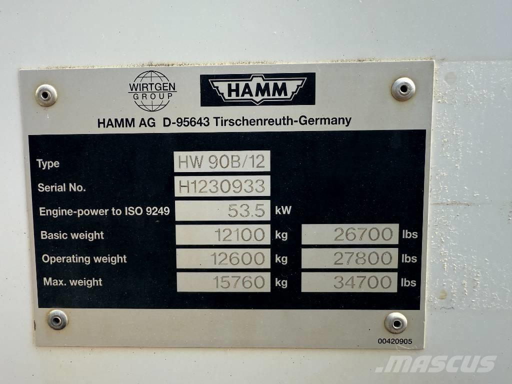 Hamm HW 90-12 Walce dwubębnowe