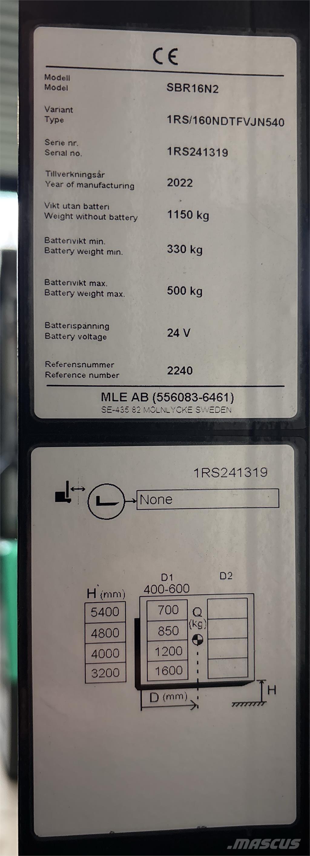 Mitsubishi SBR16N2 Samojezdne maszyny do załadunku