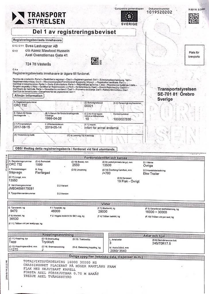 EKW 732 Naczepy niskopodłogowe