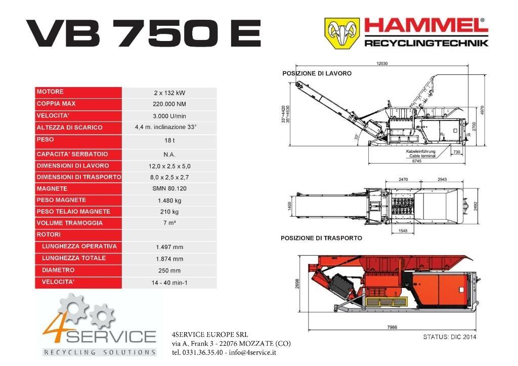 Hammel VB 750 E Rozdrabniacze