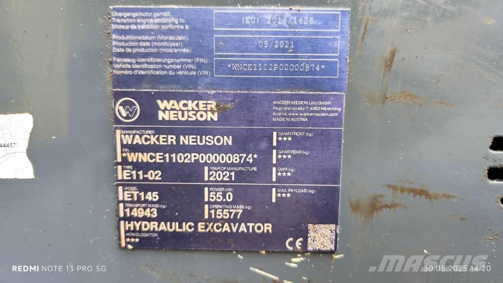 Wacker Neuson ET 145 Koparki gąsienicowe