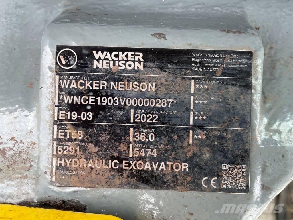 Wacker Neuson ET58 Koparki gąsienicowe