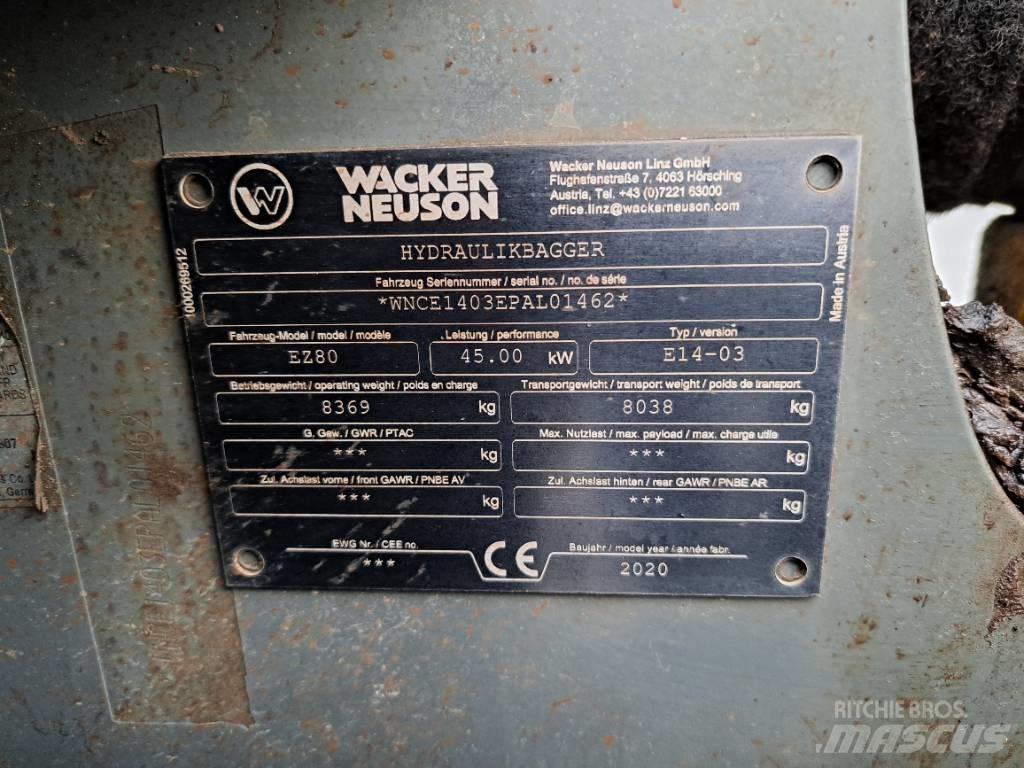 Wacker Neuson EZ80 Koparki gąsienicowe