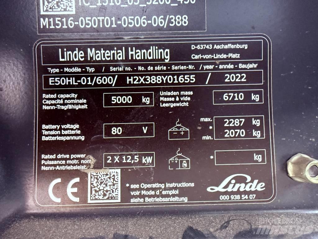 Linde E50/600HL/388 Wózki elektryczne