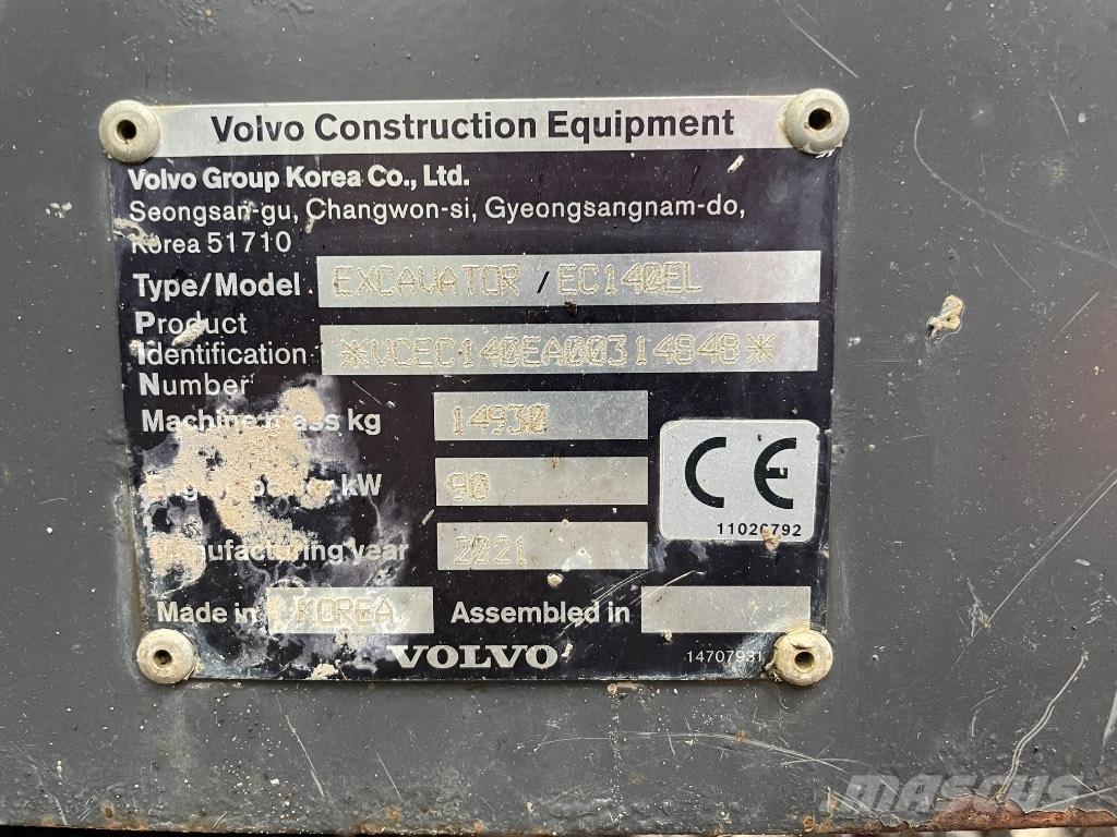 Volvo EC 140 EL Koparki gąsienicowe