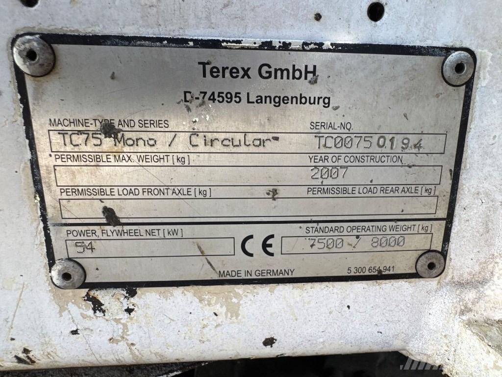 Terex TC 75 Midikoparki  7t - 12t