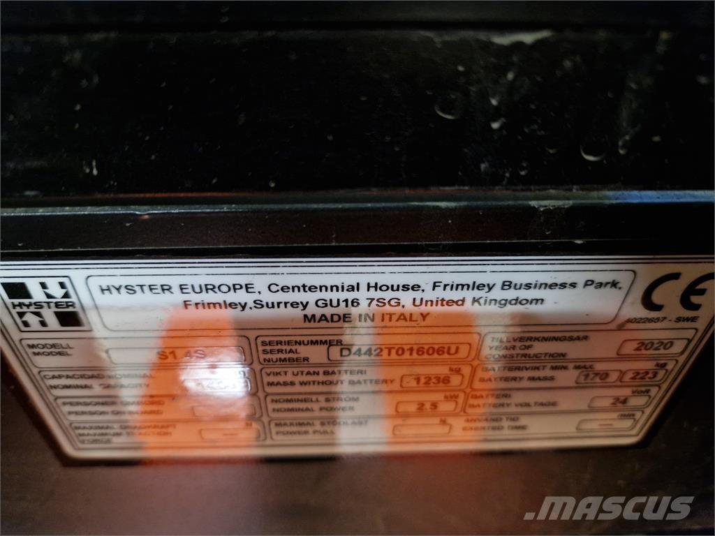 Hyster S1.4S IL Samojezdne maszyny do załadunku