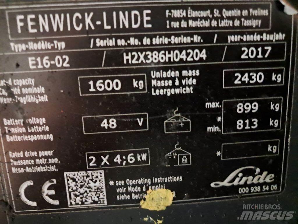 Linde E16-02 Wózki elektryczne