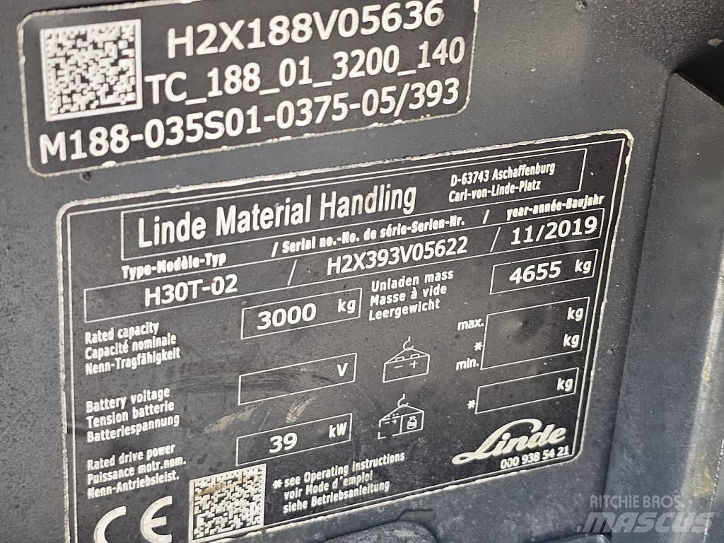 Linde H30T-02 Wózki LPG