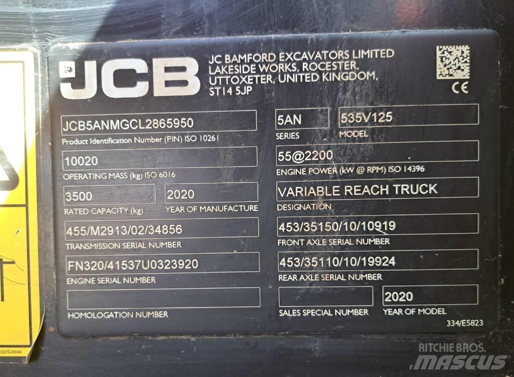 JCB 535 V 125 Ładowarki teleskopowe
