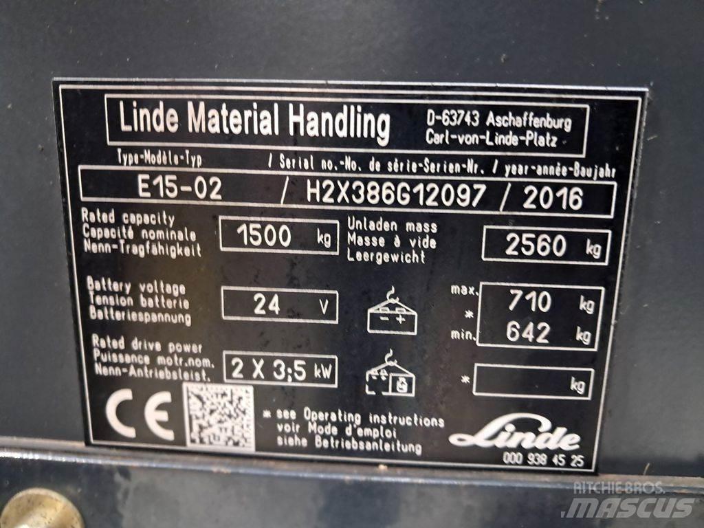 Linde E15-02 Wózki elektryczne