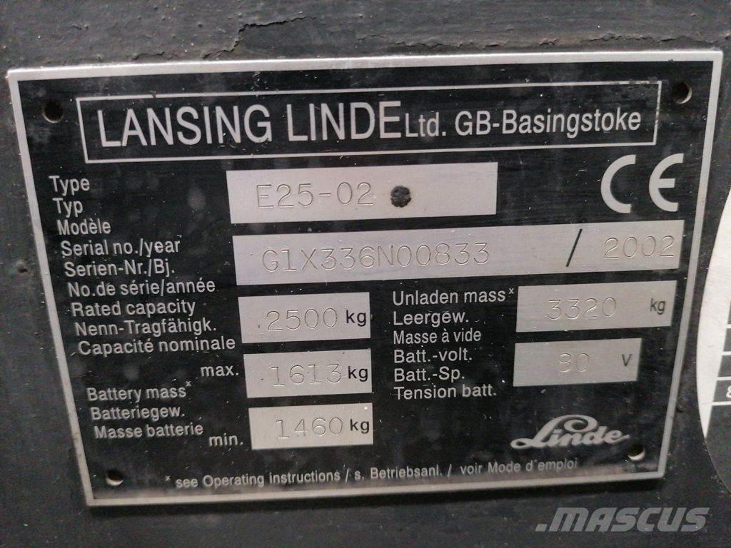Linde E25-02 Wózki elektryczne