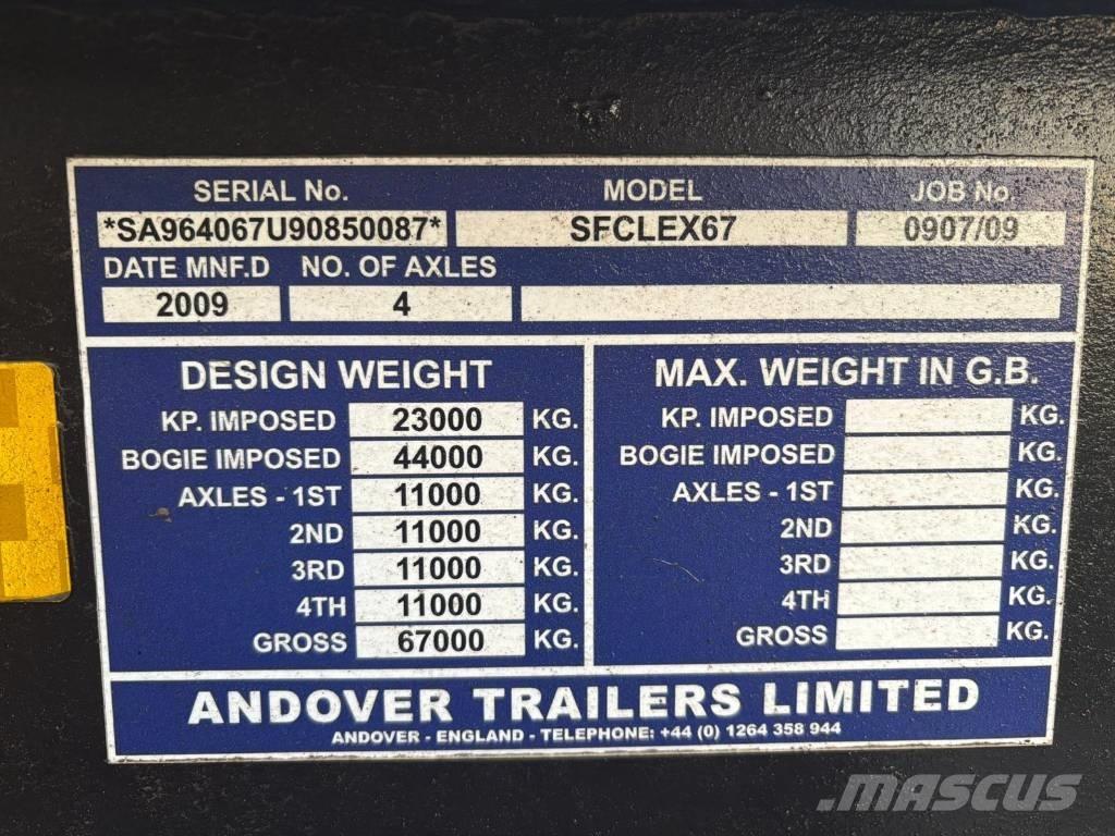 Andover SFCLEX 67 Przyczepy niskopodłogowe