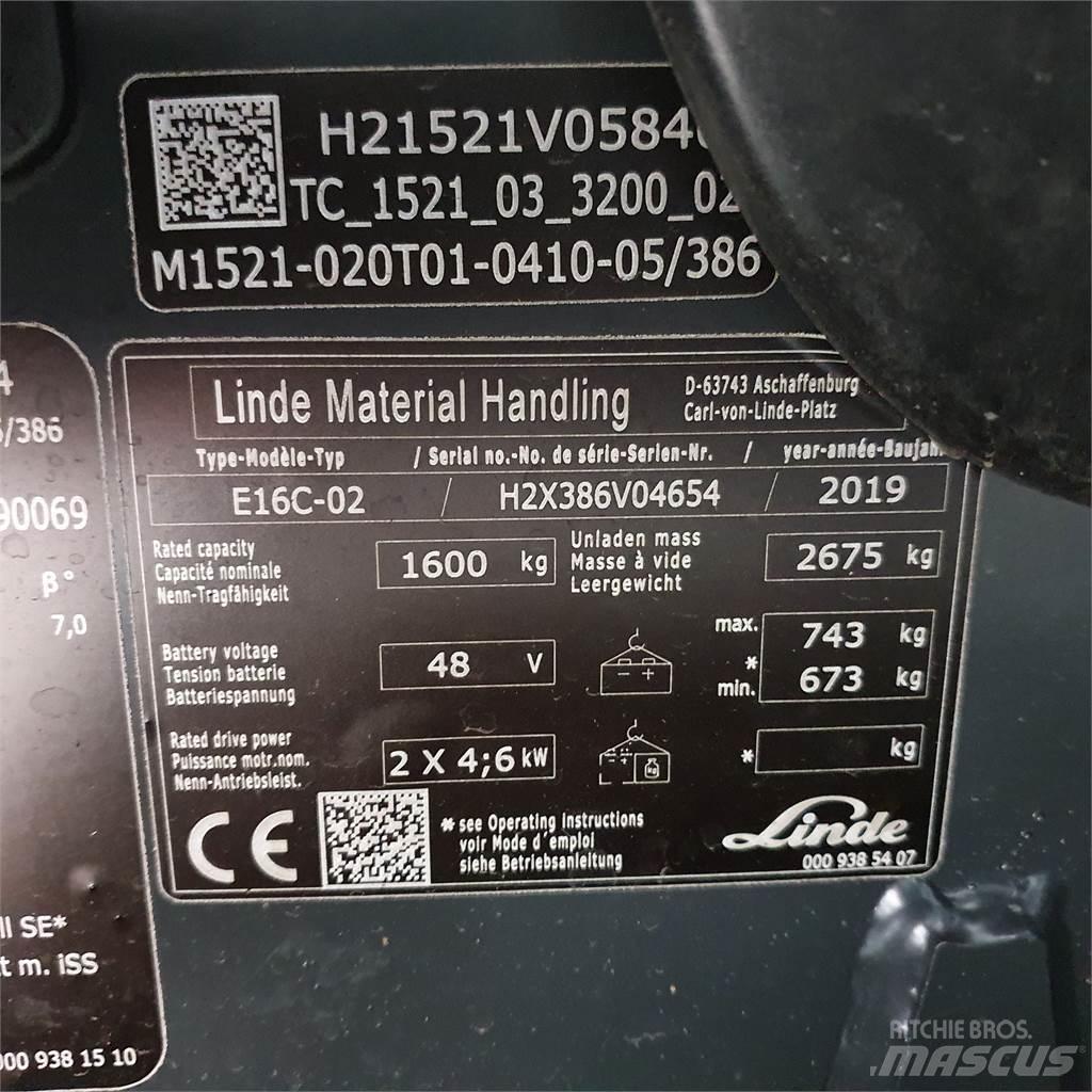 Linde E16C Wózki elektryczne