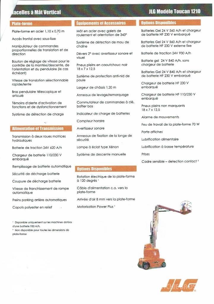JLG Toucan 1210 Podnośniki masztowe
