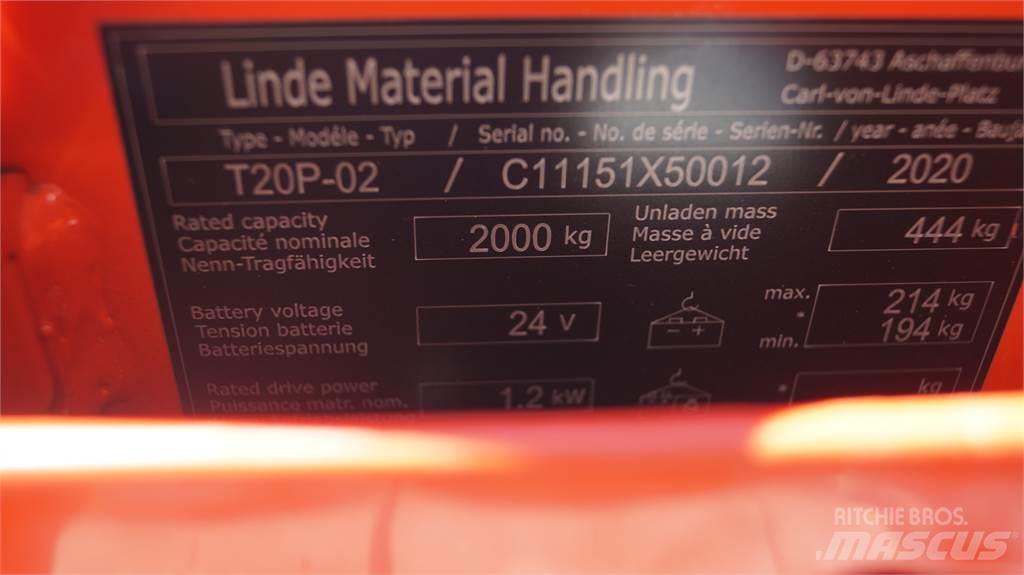 Linde T20P Wózki widłowe unoszące