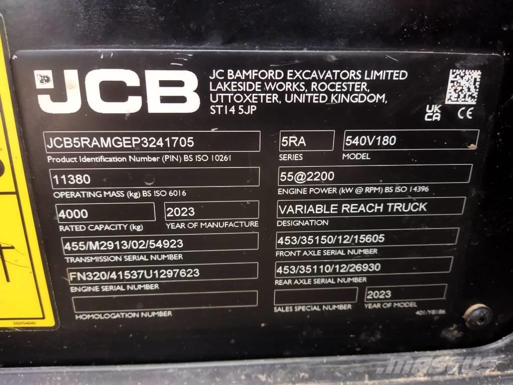 JCB 540.180 Ładowarki teleskopowe