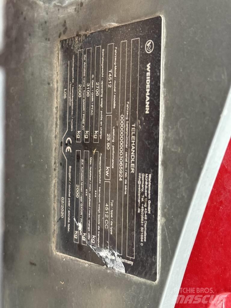 Weidemann T4512 Ładowarki teleskopowe
