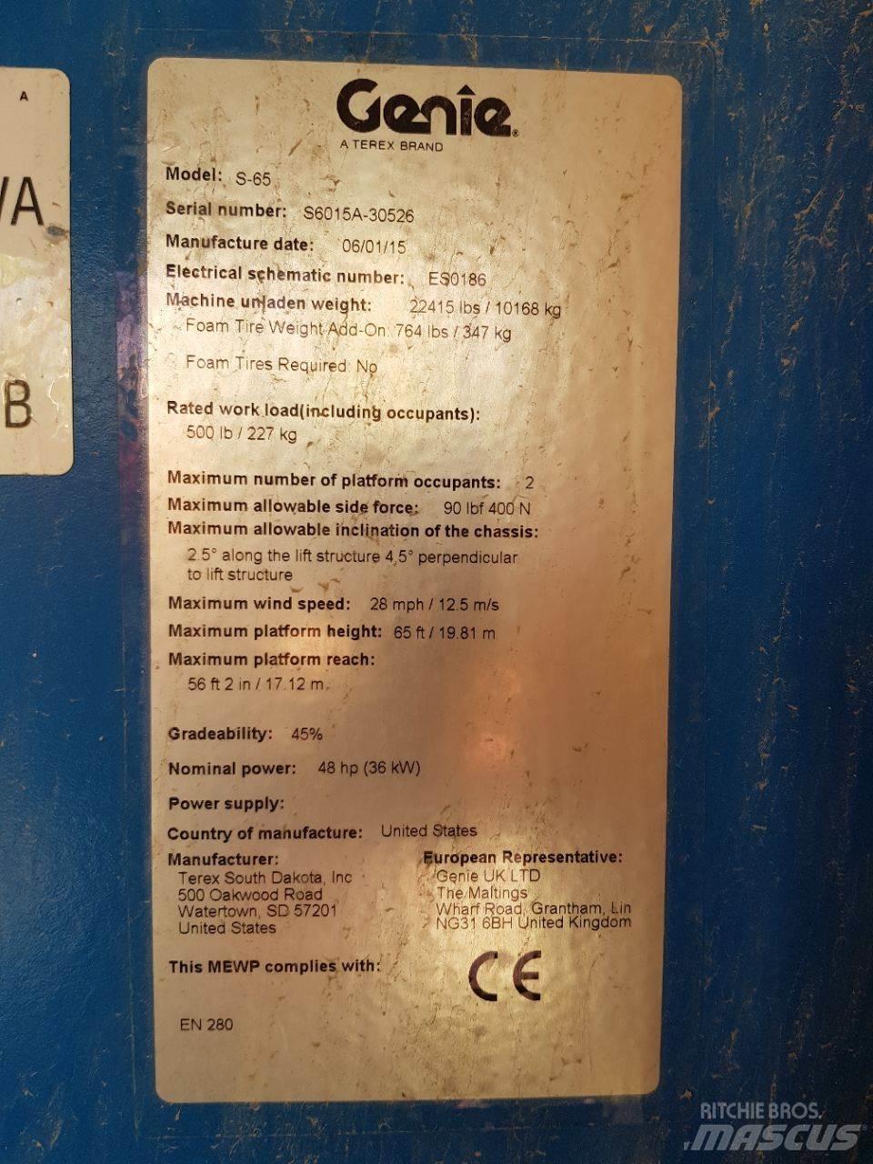 Genie S65 Podnośniki teleskopowe