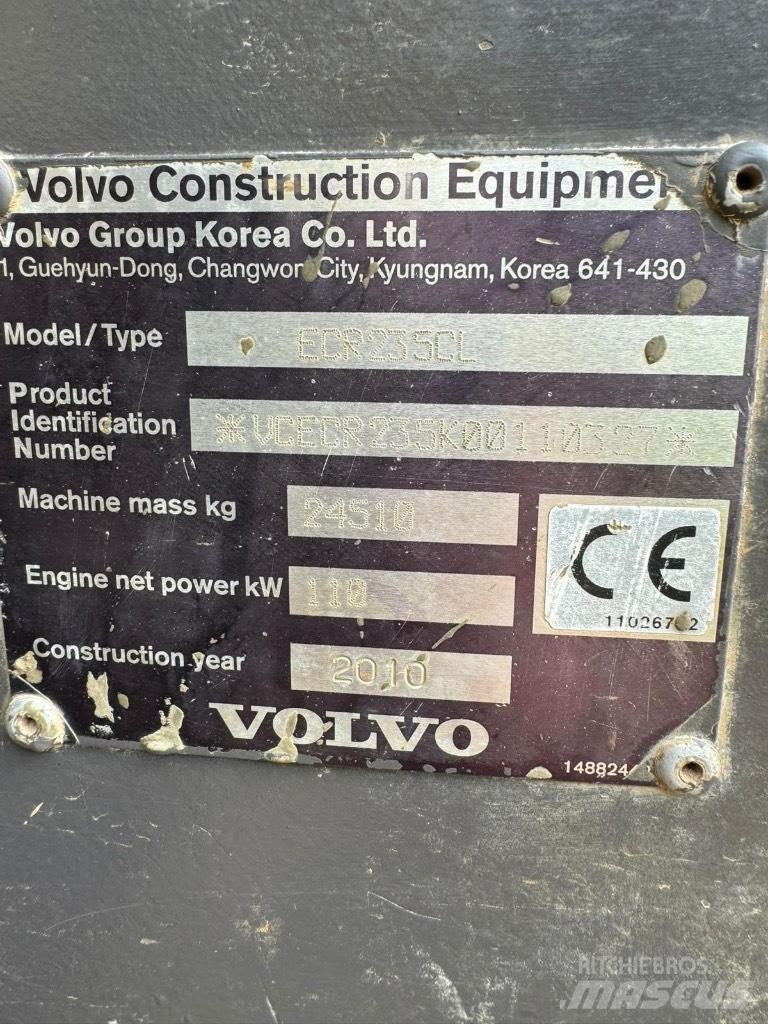 Volvo ECR 235 C L Koparki gąsienicowe