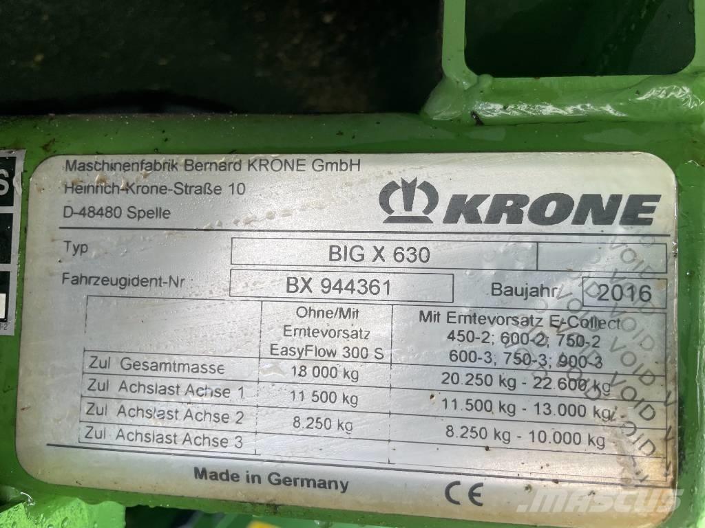 Krone Big X 630 Sieczkarnie samojezdne
