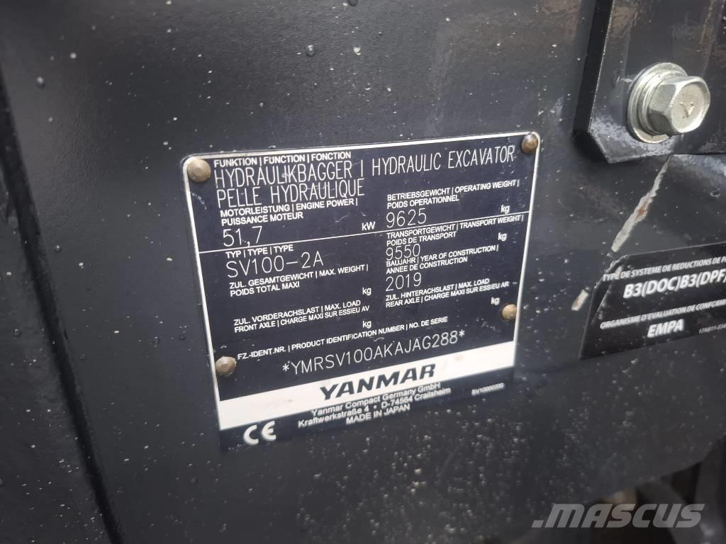 Yanmar SV 100-2A Midikoparki  7t - 12t