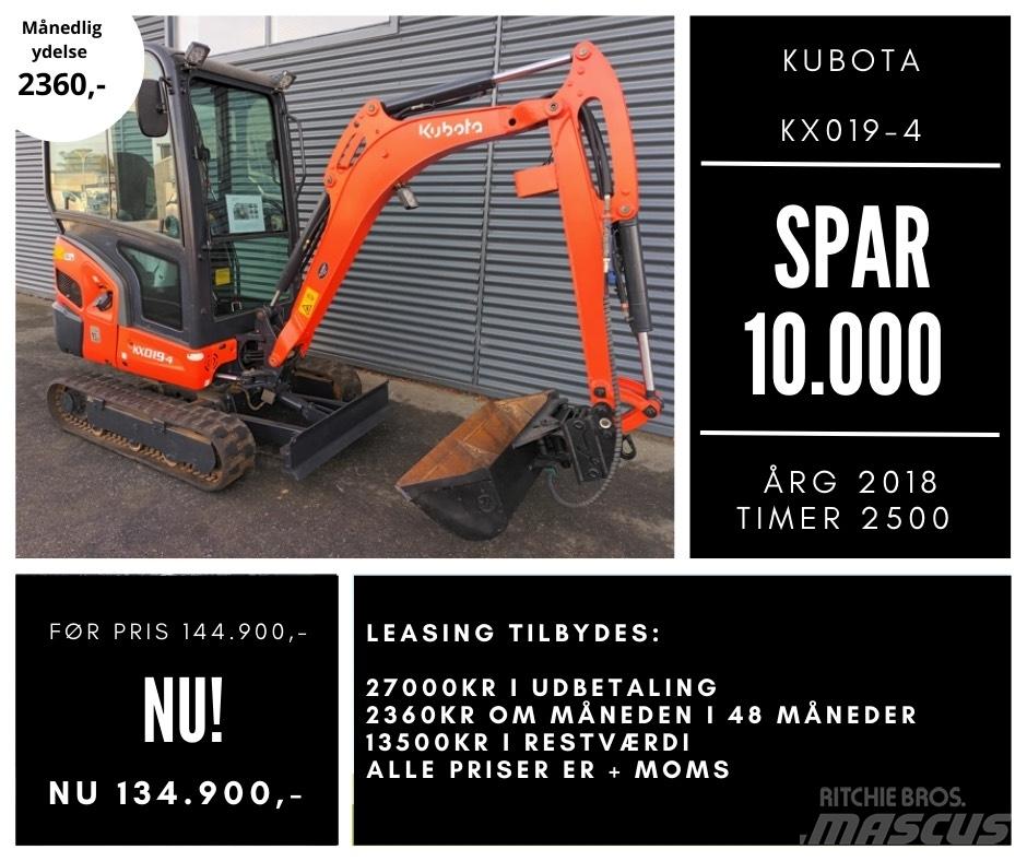Kubota kx019-4 Minikoparki