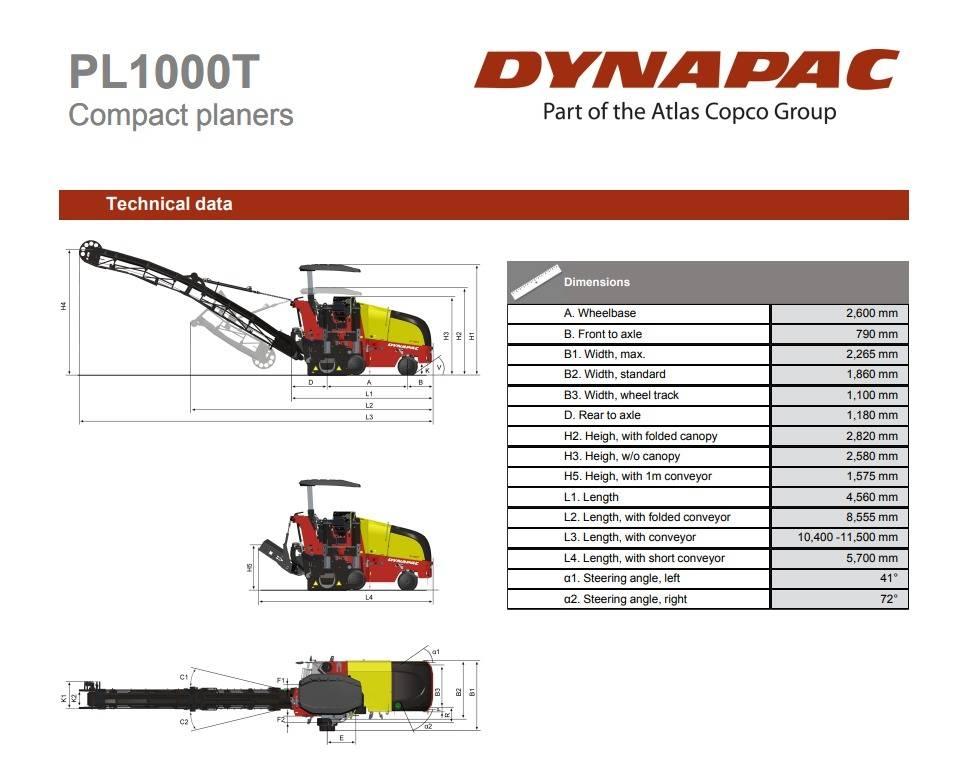 Dynapac PL1000T Frezarki do asfaltu